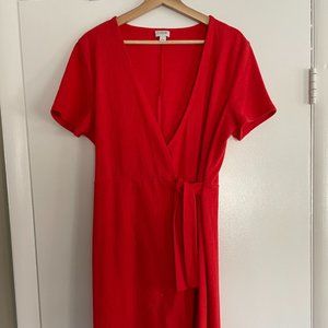 J Crew Factory Faux-Wrap Dress